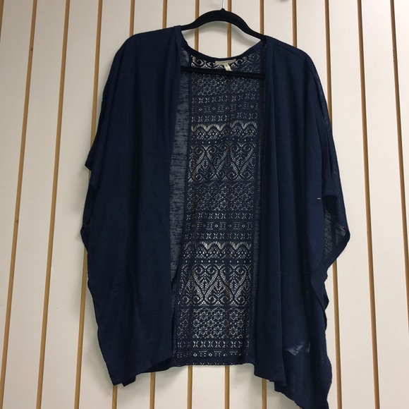 Maurices Sweaters - Navy Blue shirt sleeve Cardigan
